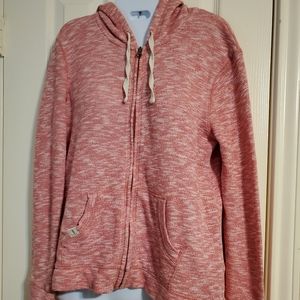 Pink full zipped hooded sweatshirt